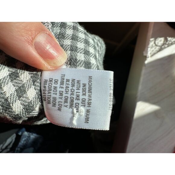 CP SHADES Michelle Grey Yellow Plaid Collared Button Front Maxi Dress Size M - Picture 8 of 9